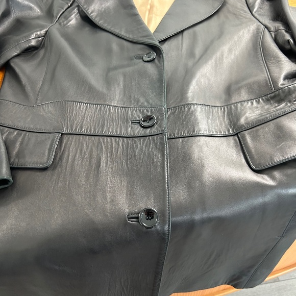 New Gorgeous Ann Taylor Leather Coat - Picture 10 of 12